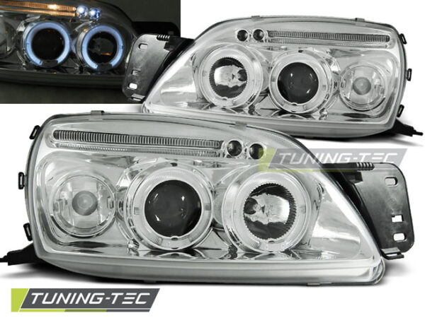 FORD FIESTA MK5 09.99-04.02 ANGEL EYES χρωμίου Ford Fiesta [1996-2002]