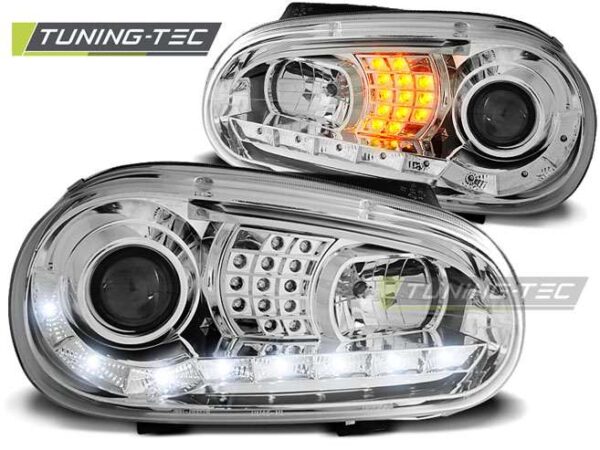 Φανάρια DAYLIGHT χρωμίου για VW GOLF 4 09.97-09.03 Volkswagen Golf Mk4 [1997-2004]