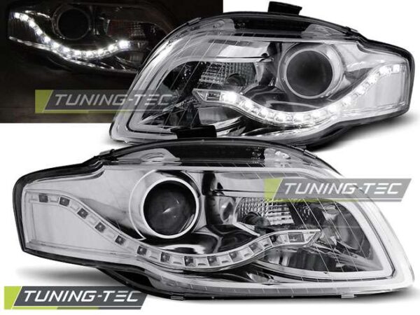 Φανάρια DAYLIGHT χρωμίου για AUDI A4 B7 11.04-03.08 Audi A4 (B7) [2004-2008]