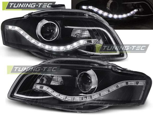 Φανάρια DAYLIGHT Μαύρο για AUDI A4 B7 11.04-03.08 Audi A4 (B7) [2004-2008]
