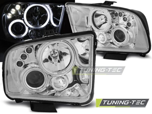 FORD MUSTANG 04-09 ANGEL EYES χρωμίου Ford Mustang Mk5 [2005-2014]