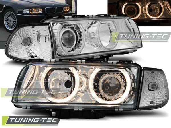 Φανάρια ANGEL EYES χρωμίου για BMW E38 06.94-08.98 BMW 7 (E38) [1994-2001]