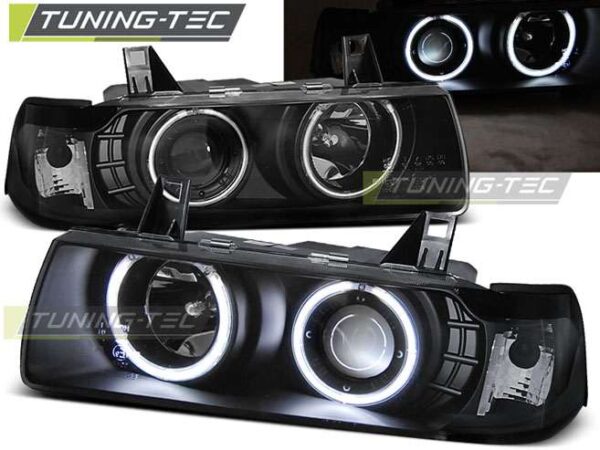 Φανάρια ANGEL EYES CCFL Μαύρο για BMW E36 12.90-08.99 S/C/T BMW 3 (E36) [1991-1998]