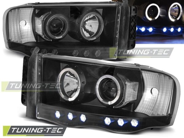 DODGE RAM 02-06 ANGEL EYES Μαύρο Dodge Ram [2002-2006]