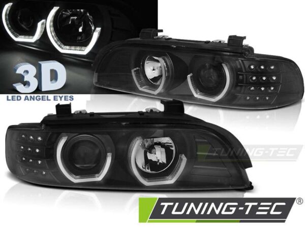 Φανάρια ANGEL EYES 3D Μαύρο για BMW E39 09.95-06.03 BMW 5 (E39) [1996-2003]
