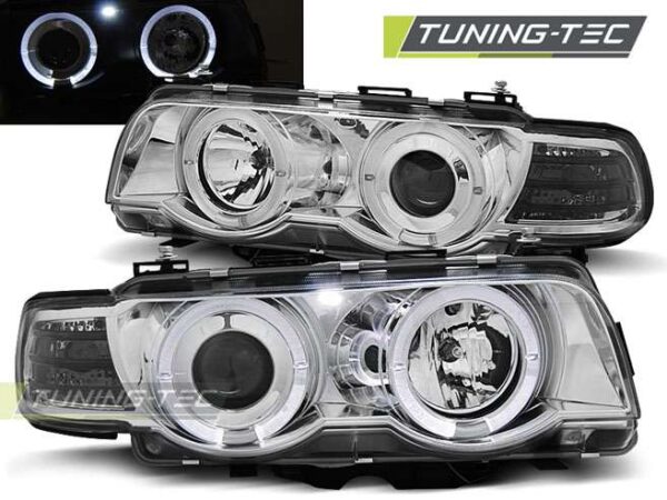 Φανάρια ANGEL EYES χρωμίου για BMW E38 09.98-07.01 BMW 7 (E38) [1994-2001]
