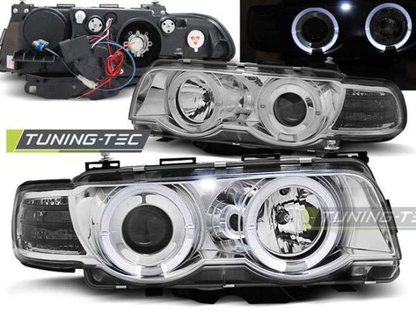XENON Φανάρια ANGEL EYES χρωμίου για BMW E38 09.98-07.01 BMW 7 (E38) [1994-2001]
