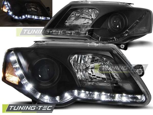 Φανάρια DAYLIGHT Μαύρο για VW PASSAT B6 3C 03.05-10 Volkswagen Passat (B6&B7) [2005-2015]