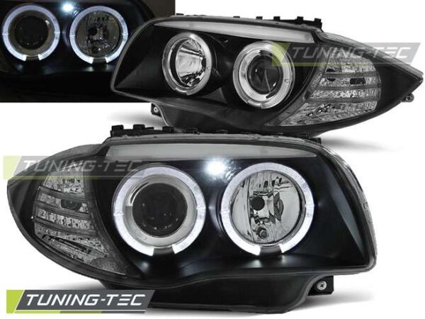 Φανάρια ANGEL EYES Μαύρο για BMW 1 E87/E81/82/88 04-11 BMW 1 (E81/E82/E87/E88) [2004-2013]