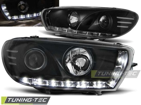 Φανάρια DAYLIGHT Μαύρο για VW SCIROCCO 08-04.14 Volkswagen Scirocco Mk3 [2008-2017]