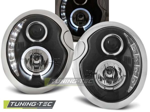 Φανάρια DAYLIGHT Μαύρο για BMW MINI (COOPER) 05.01-10.06 Mini Cooper (R50/52/53) [2000-2006]