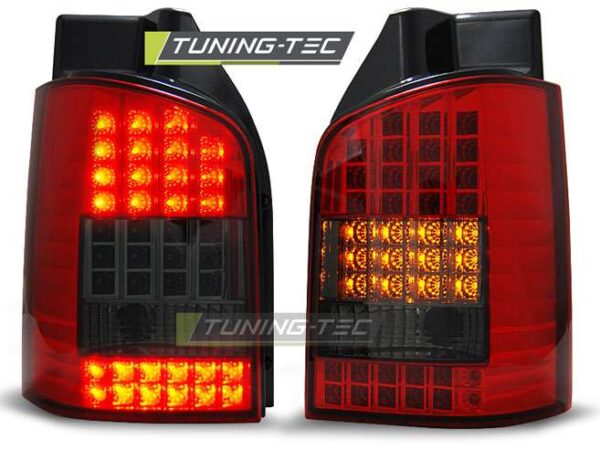 Πίσω φανάρια  led Κόκκινο SMOKE για VW T5 04.03-09 Volkswagen Transporter T5 [2003-2015]