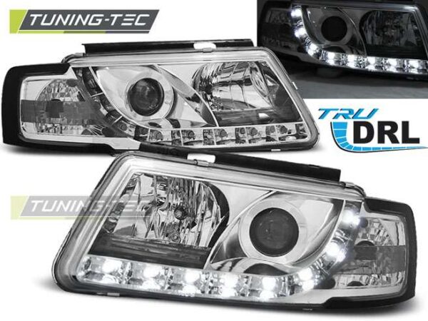 Φανάρια TRUE DRL χρωμίου για VW PASSAT B5 3B 11.96-08.00 Volkswagen Passat (B5&B5.5) [1996-2005]