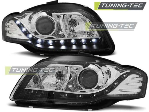 Φανάρια DAYLIGHT Μαύρο για AUDI A4 B7 11.04-03.08 Audi A4 (B7) [2004-2008]