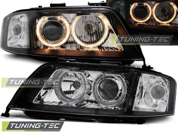 Φανάρια ANGEL EYES Μαύρο για AUDI A6 05.97-06.01 Audi A6 1997–2004