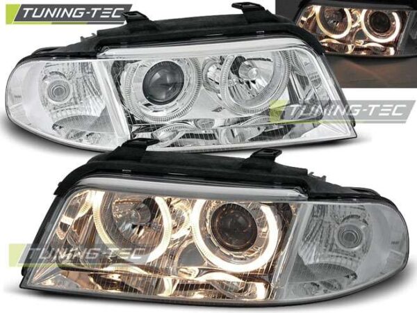 Φανάρια ANGEL EYES χρωμίου για AUDI A4 01.99-09.00 Audi A4 (B5) [1995-2001]