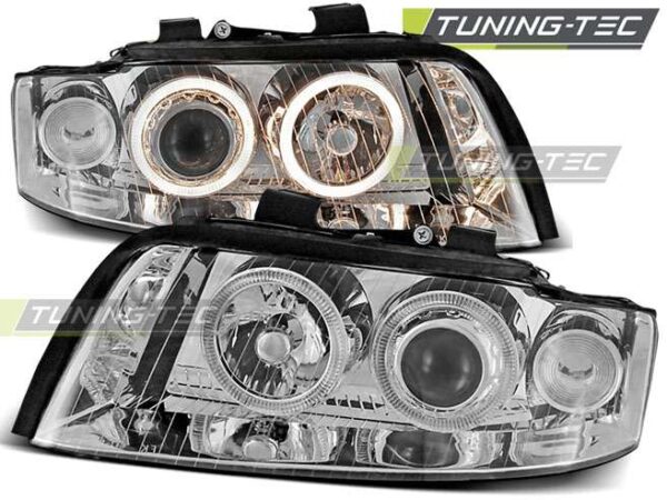 Φανάρια ANGEL EYES χρωμίου για AUDI A4 10.00-10.04 Audi A4 (B6) [2001-2004]