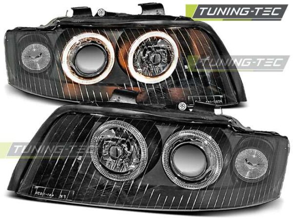 Φανάρια ANGEL EYES Μαύρο για AUDI A4 10.00-10.04 Audi A4 (B6) [2001-2004]