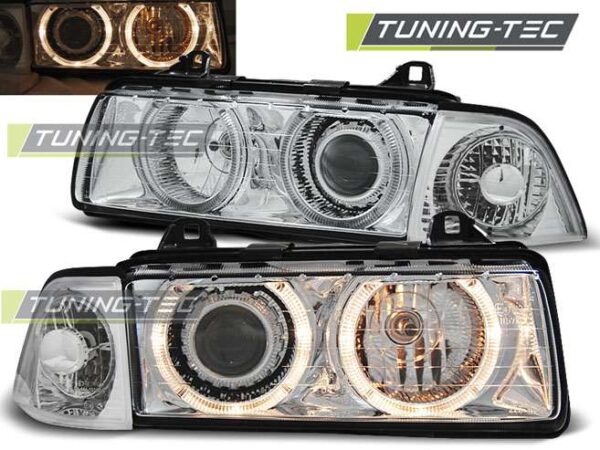 Φανάρια ANGEL EYES χρωμίου για BMW E36 12.90-08.99 BMW 3 (E36) [1991-1998]