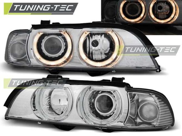 XENON Φανάρια ANGEL EYES χρωμίου για BMW E39 09.95-06.03 BMW 5 (E39) [1996-2003]