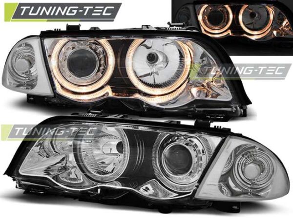 Φανάρια ANGEL EYES χρωμίου για BMW E46 05.98-08.01 S/T BMW 3 (E46) [1998-2005]