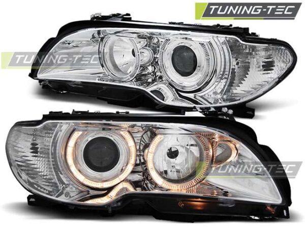 Φανάρια ANGEL EYES χρωμίου για BMW E46 04.03-06 COUPE CABRIO BMW 3 (E46) [1998-2005]