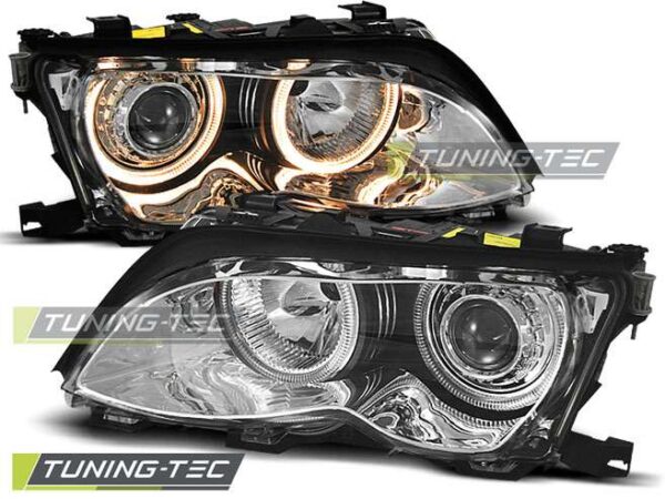 Φανάρια ANGEL EYES χρωμίου για BMW E46 09.01-03.05 S/T BMW 3 (E46) [1998-2005]