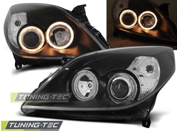 OPEL VECTRA C 09.05-08 ANGEL EYES Μαύρο Opel Vectra C [2002-2008]