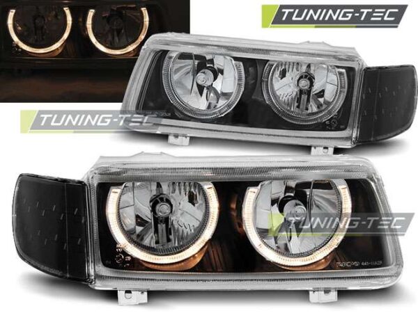 Φανάρια ANGEL EYES Μαύρο για VW PASSAT B4 11.93-05.97 Volkswagen Passat (B3&B4) [1988-1996]