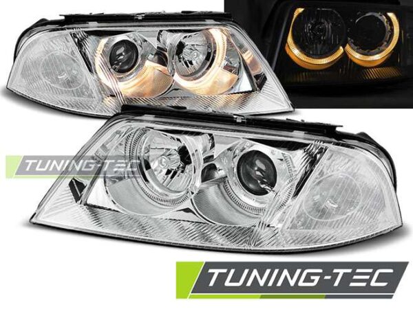 Φανάρια ANGEL EYES χρωμίου για VW PASSAT 3BG B5 FL 09.00-03.05 Volkswagen Passat (B5&B5.5) [1996-2005]
