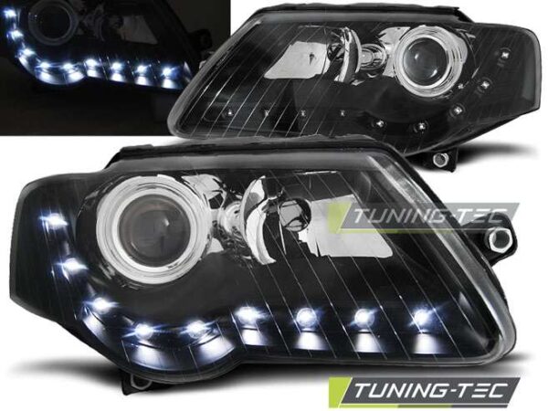 Φανάρια DAYLIGHT Μαύρο για VW PASSAT B6 3C 03.05-10 Volkswagen Passat (B6&B7) [2005-2015]