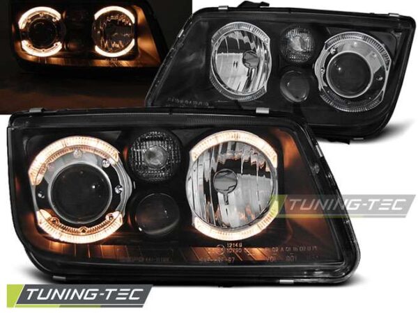 Φανάρια ANGEL EYES Μαύρο για VW BORA 09.98-07.05 Volkswagen Bora