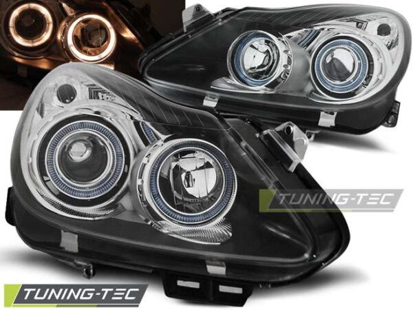 OPEL CORSA D 04.06-11 ANGEL EYES Μαύρο Opel Corsa D [2006-2014]