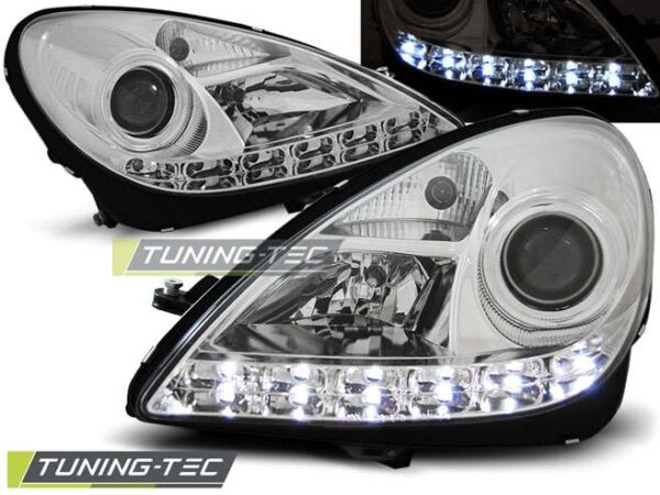 Φανάρια DAYLIGHT χρωμίου για MERCEDES R171 SLK 04-11 Mercedes SLK (R171) [2004-2010]
