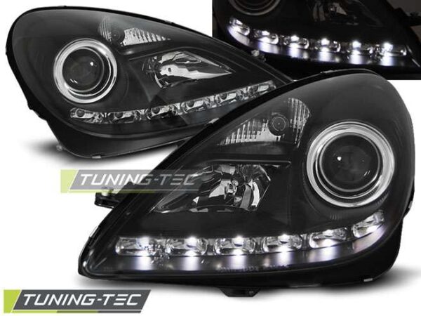 Φανάρια DAYLIGHT Μαύρο για MERCEDES R171 SLK 04-11 Mercedes SLK (R171) [2004-2010]