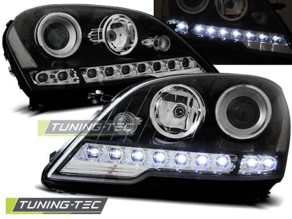 Φανάρια DAYLIGHT Μαύρο για MERCEDES W164 ML M-KLASA 08- Mercedes ML (W164) [2005-2011]