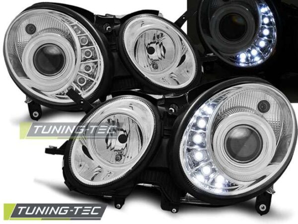 Φανάρια DAYLIGHT χρωμίου για MERCEDES W211 E-KLASA 05.06-09 Mercedes E Class (W211) [2002-2009]