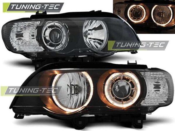 Φανάρια ANGEL EYES Μαύρο για BMW X5 E53 09.99-10.03 BMW X5 (E53) [1999-2006]