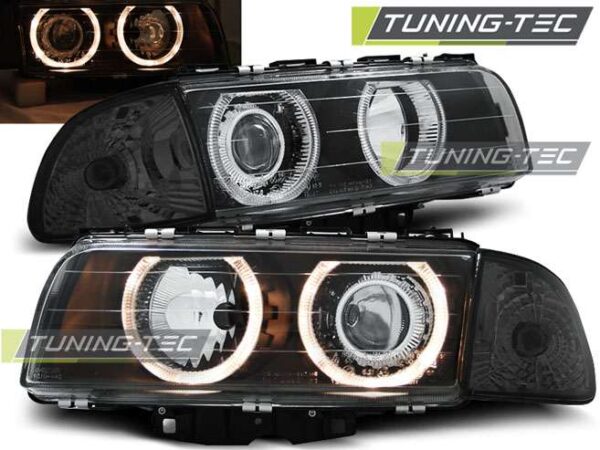 Φανάρια ANGEL EYES Μαύρο για BMW E38 06.94-08.98 BMW 7 (E38) [1994-2001]