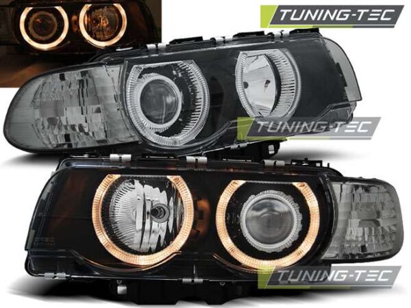Φανάρια ANGEL EYES Μαύρο για BMW E38 09.98-07.01 BMW 7 (E38) [1994-2001]