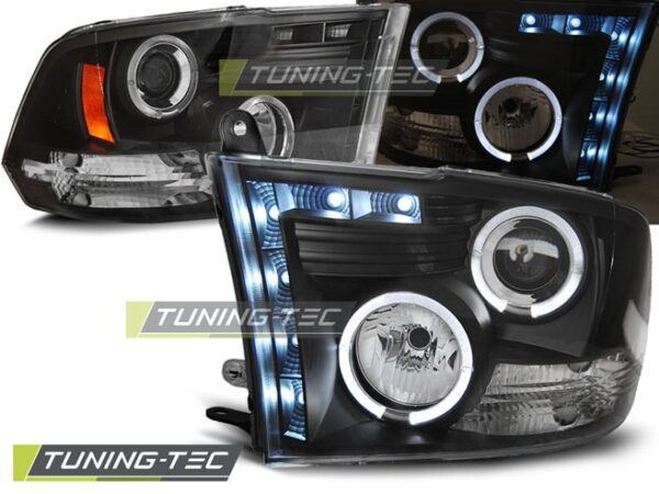 DODGE RAM 09-18 ANGEL EYES Μαύρο Dodge Ram [2008-2018]