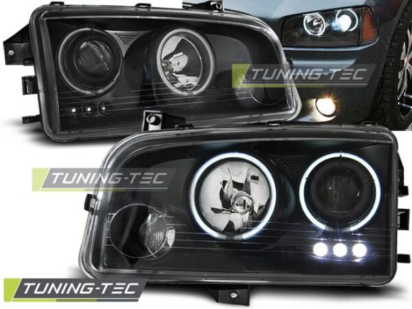 DODGE CHARGER LX 06-10 ANGEL EYES CCFL Μαύρο Dodge Charger LX [2006-2010]