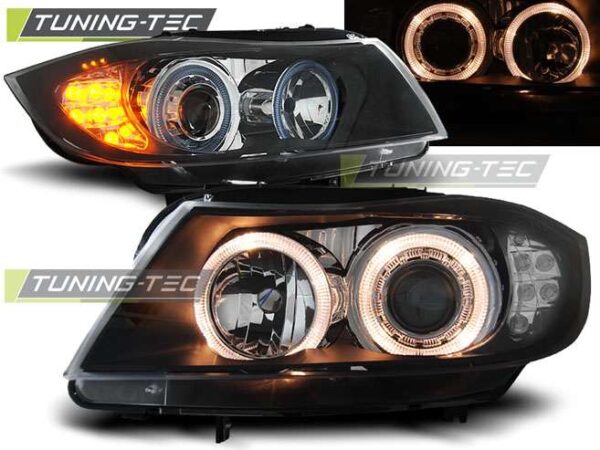 Φανάρια ANGEL EYES Μαύρο LED INDICATOR για BMW E90/E91 03.05-08.08 BMW 3 (E90/E91/E92/E93) [2005-2013]