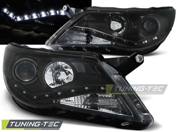 Φανάρια DAYLIGHT Μαύρο για VW TIGUAN 10.07-11 Volkswagen Tiguan Mk1 [2007-2015]