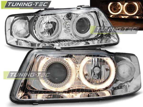 Φανάρια ANGEL EYES χρωμίου για AUDI A3 09.00-05.03 Audi A3 (8L) [1996-2003]