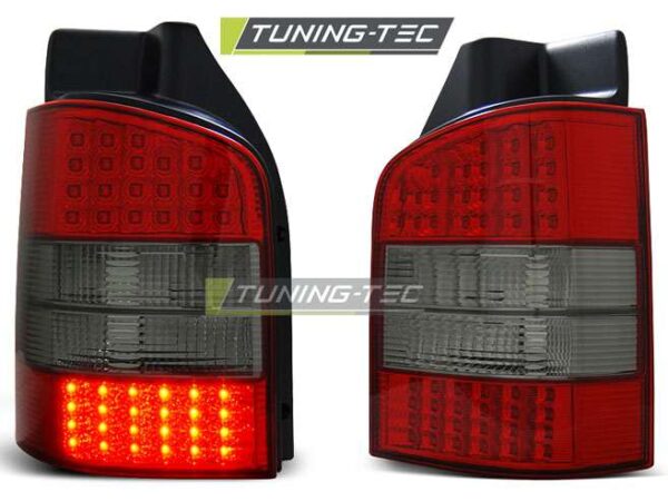Πίσω φανάρια  led Κόκκινο SMOKE για VW T5 04.03-09 Volkswagen Transporter T5 [2003-2015]