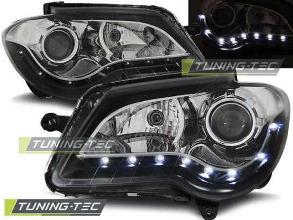 Φανάρια DAYLIGHT Μαύρο για VW TOURAN 06-10 Volkswagen Touran (1T) [2003-2015]