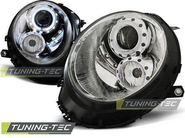 Φανάρια ANGEL EYES χρωμίου για BMW MINI (COOPER) 06-14 Mini Cooper (R56/R57) [2006-2013]