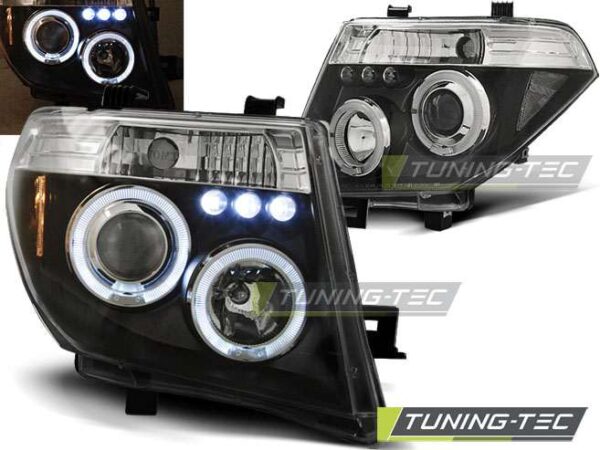NISSAN NAVARA D40/PATHFINDER 05-10 ANGEL EYES Μαύρο Nissan Navara D40 [2004-2014]