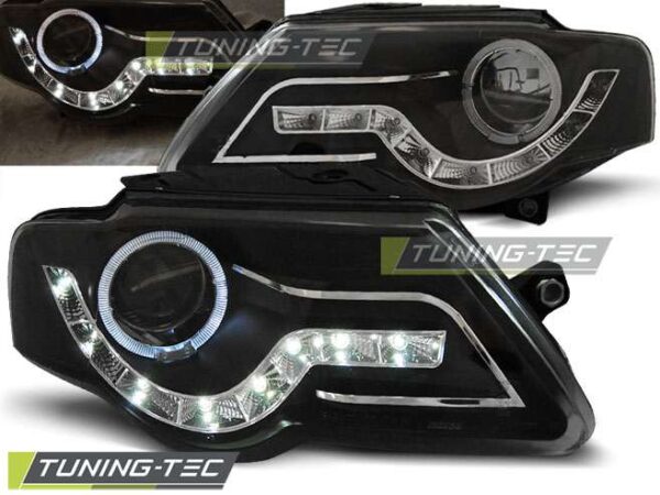 Φανάρια DAYLIGHT Μαύρο για VW PASSAT B6 3C 03.05-10 Volkswagen Passat (B6&B7) [2005-2015]